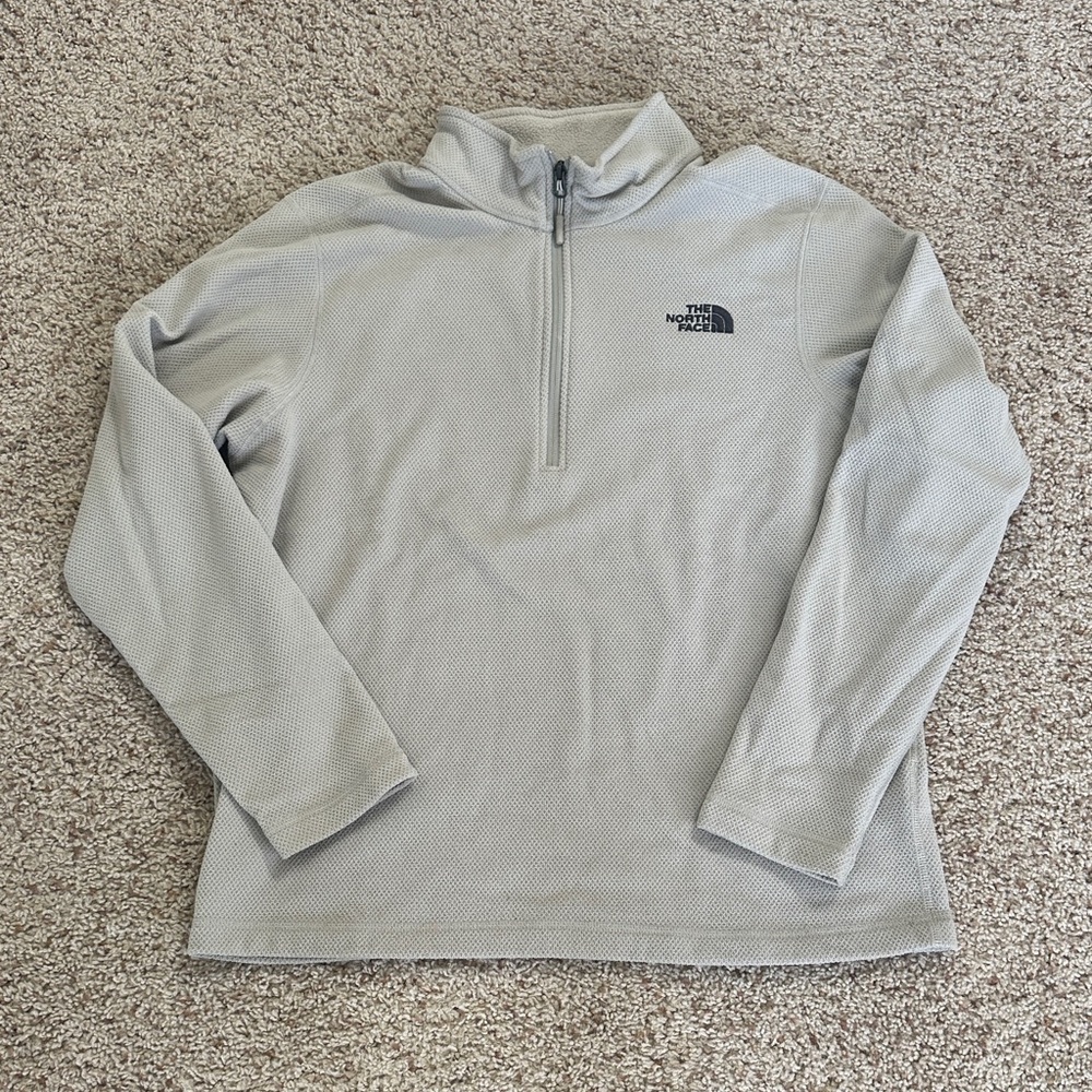 The North Face Men's Light Gray Zip-Up Sweater